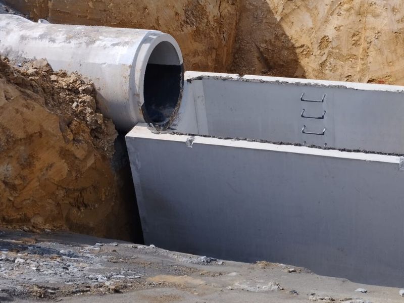 detailní reference, betonový lapák štěrku, mošnov, db betonové jímky
