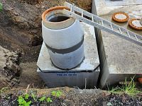 detailní reference, Betonová retenční nádrž na dešťovou vodu, předřazený odlučovač ropných látek, Františkovy lázně, db betonové jímky
