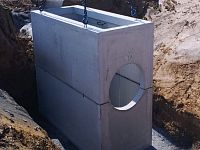 detailní reference, betonový lapák štěrku, mošnov, db betonové jímky