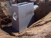 detailní reference, betonový lapák štěrku, mošnov, db betonové jímky