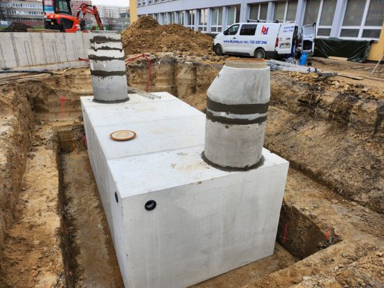betonová nádrž, db betonové jímky, ukázka realizace