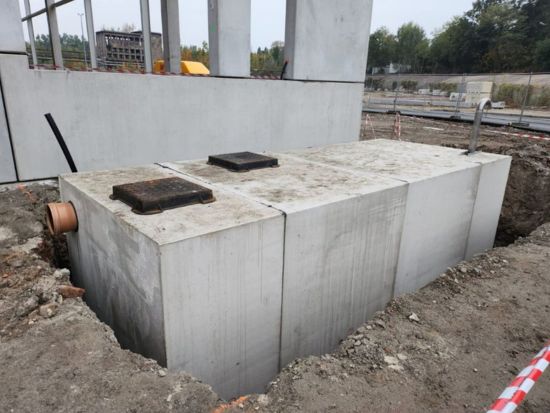 nádrže na dešťovou vodu, areál dachser, db betonové jímky, odkaz na referenční zakázku