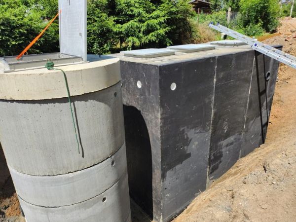 Komunální (obecní) čov, zálesná zhoř, db betonové jímky