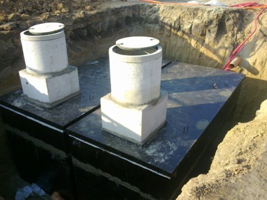 betonová žumpa, db betonové jímky, ukázka realizace