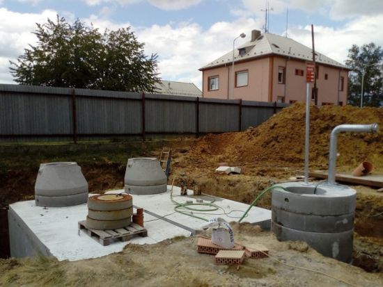 betonová požární nádrž, Dvořiště, zdroje požární vody, db betonové jímky, ukázka realizace
