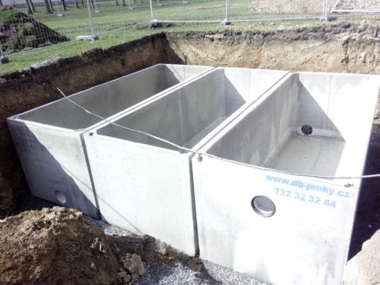 betonová retenční nádrž, kladno, db betonové jímky, ukázka realizace